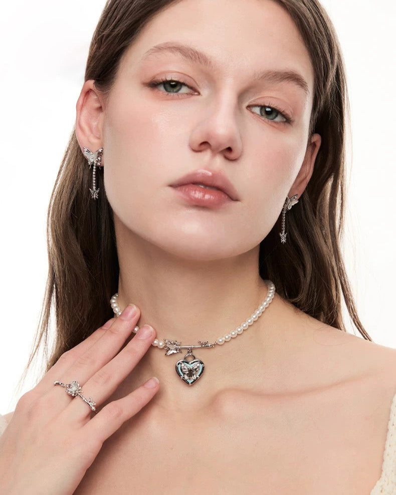 heart butterfly choker HR1006