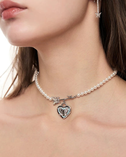 heart butterfly choker HR1006