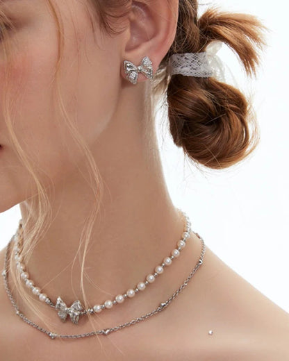 ribbon silver  pierce HR1027