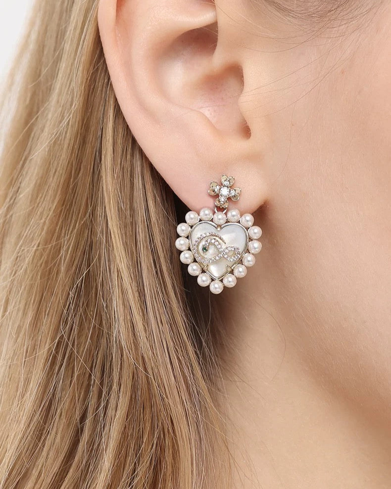perl round heart pierce HR1010