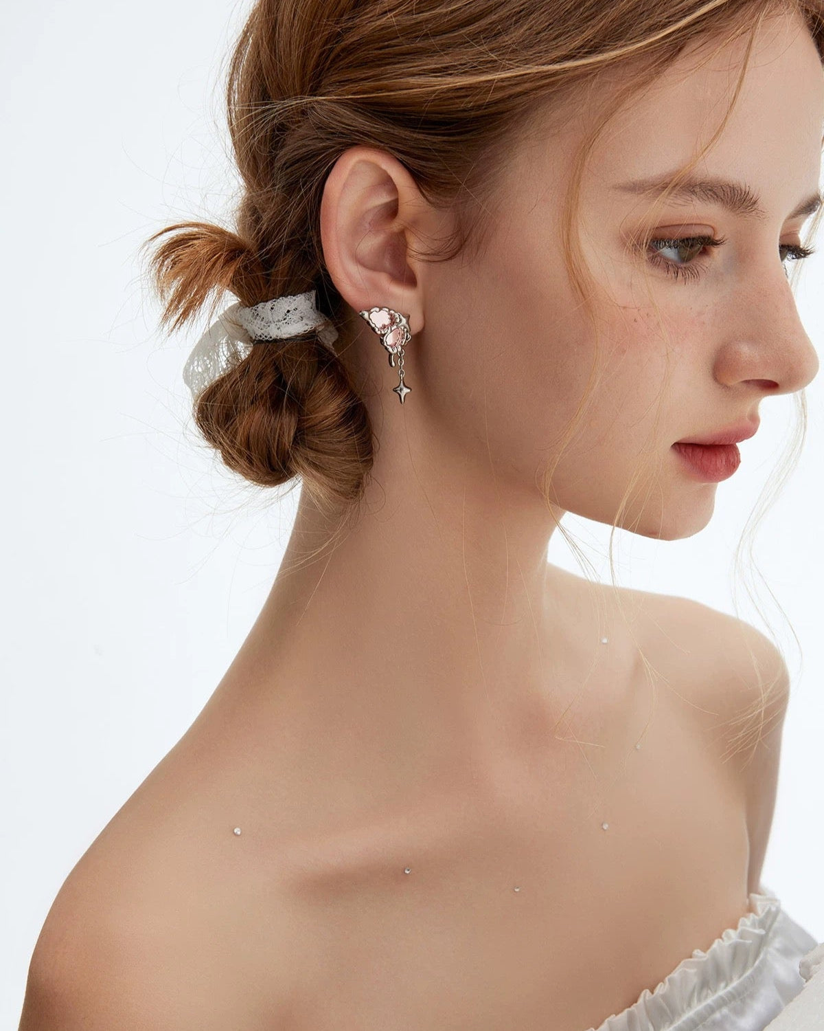 butterfly pink sapphire  pierce HR1023