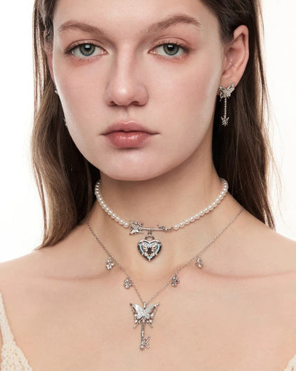 heart butterfly choker HR1006