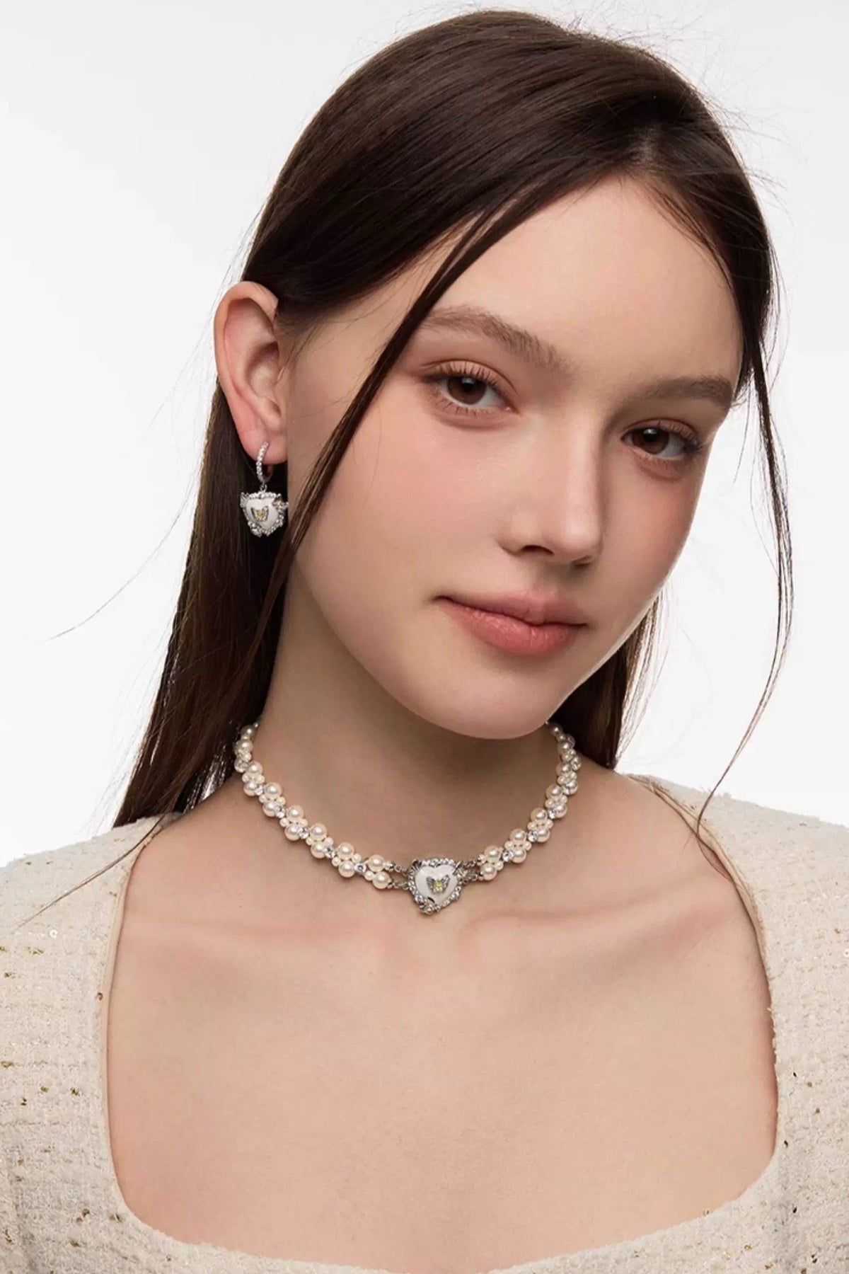 perl butterfly choker HR1002