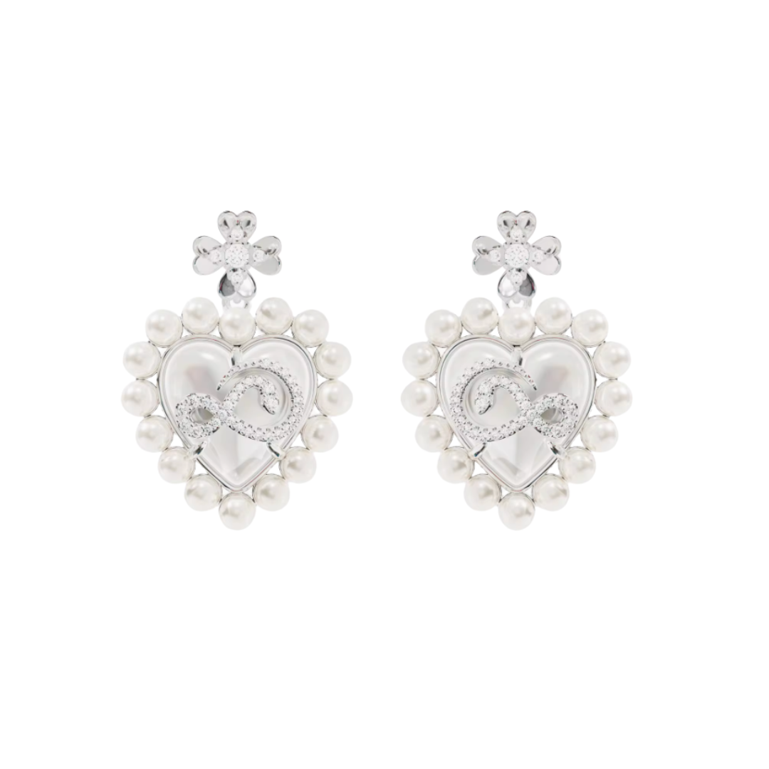 perl round heart pierce HR1010