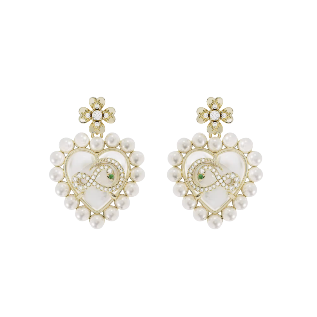 perl round heart pierce HR1010