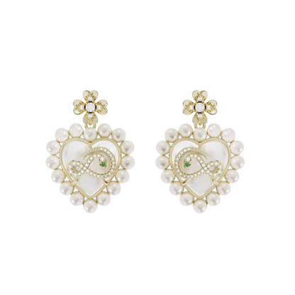 perl round heart pierce HR1010
