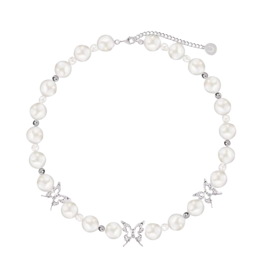 perl butterfly gorgeous  choker HR1012