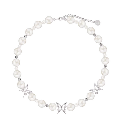 perl butterfly gorgeous  choker HR1012