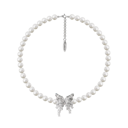 front butterfly perl choker HR1013