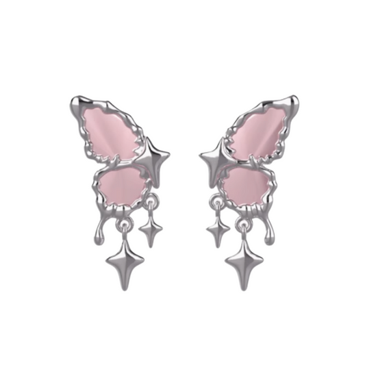 butterfly pink sapphire  pierce HR1023