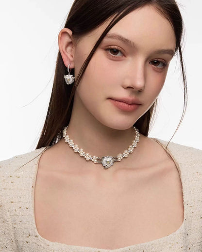 perl butterfly choker HR1002