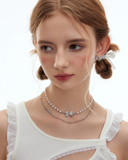 ribbon silver  pierce HR1027