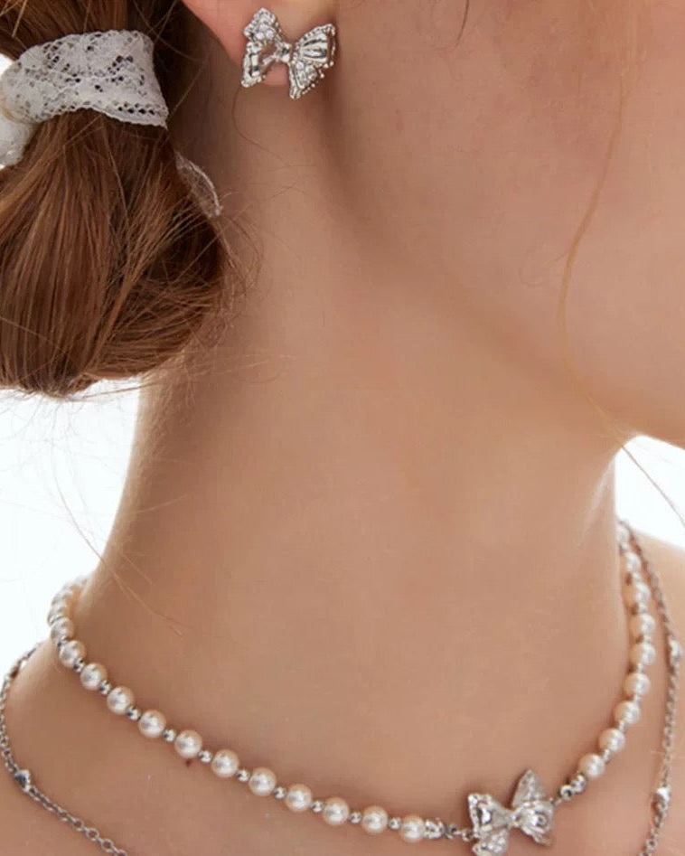 ribbon silver  pierce HR1027