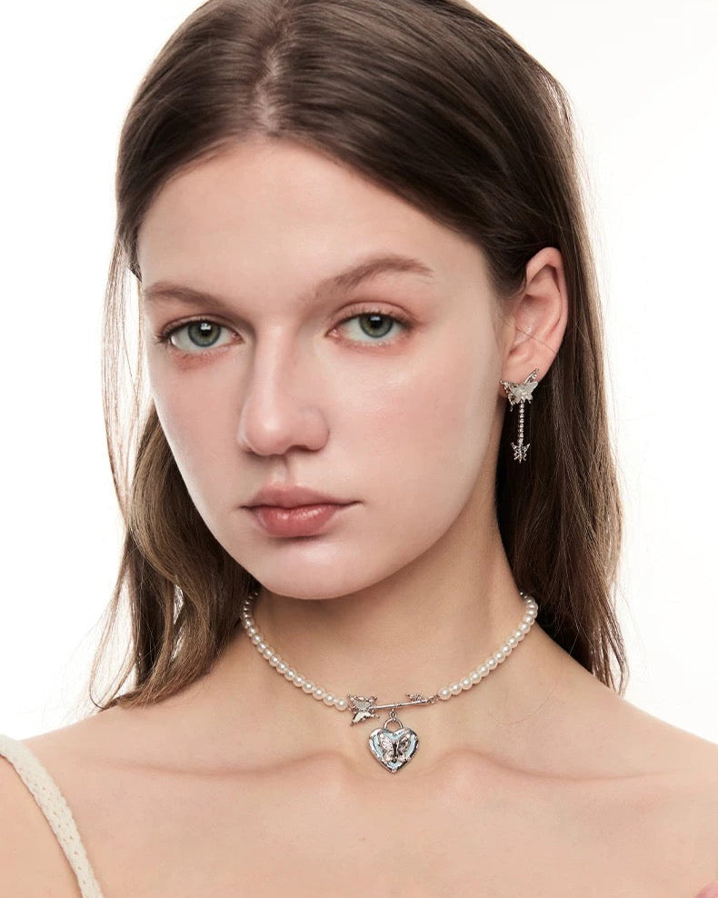 heart butterfly choker HR1006