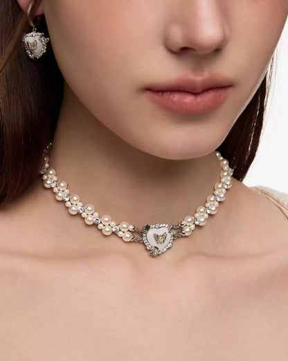 perl butterfly choker HR1002
