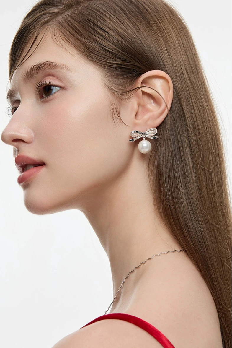 ribbon pearl pierce HR1026