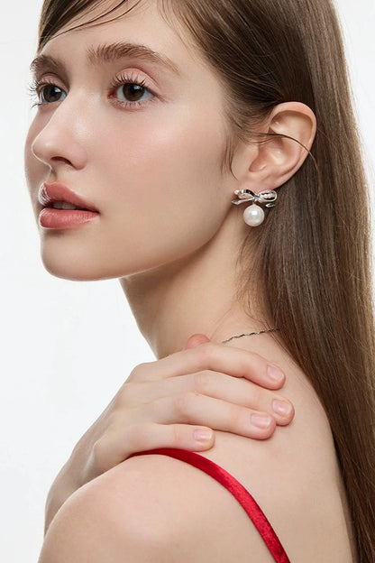 ribbon pearl pierce HR1026