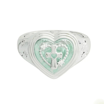 emerald heart ring HR1050