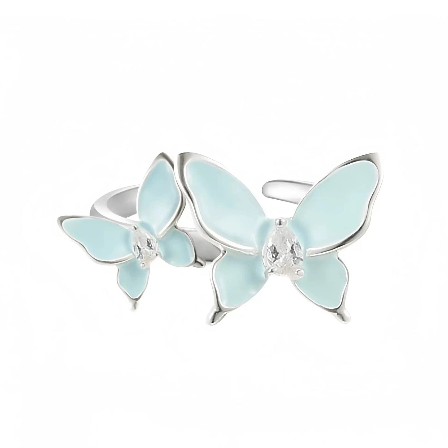 butterfly emerald blue ring HR1045