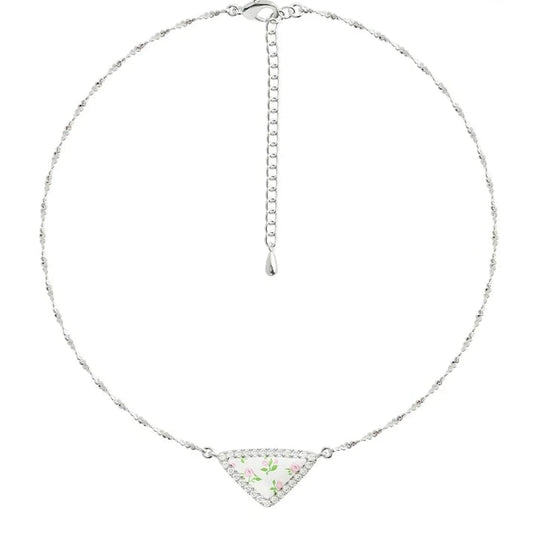 fancy flower necklace HR1055