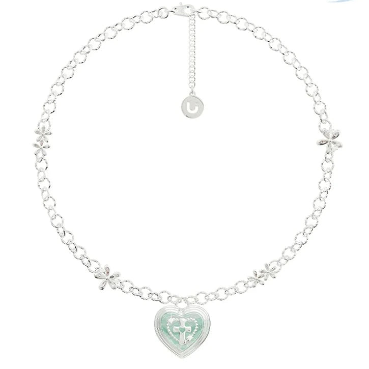 emerald heart necklace HR1052