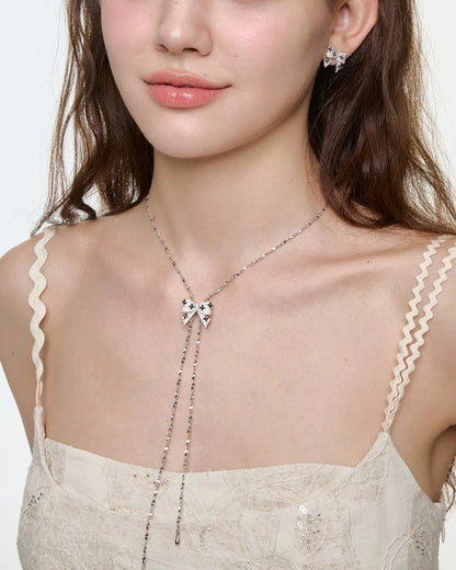 ribbon black core necklace HR1040