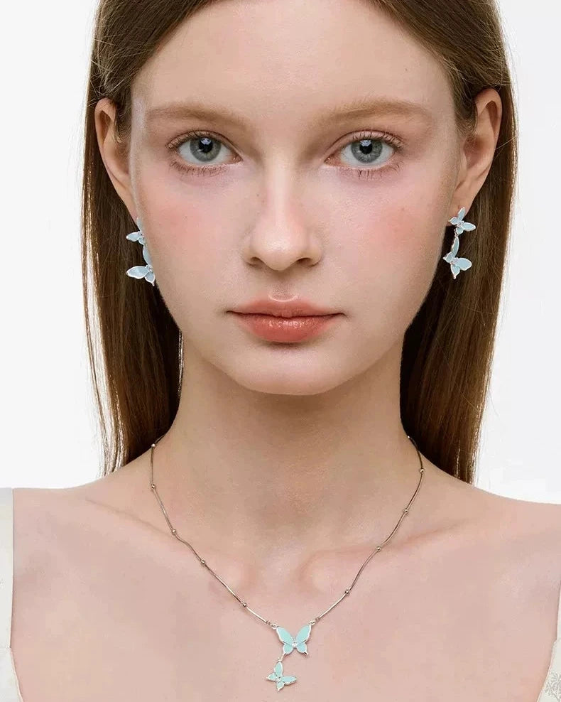 emerald blue necklace HR1042