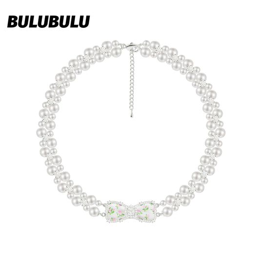 pearl flower necklace HR1060