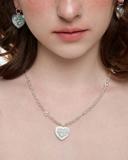 emerald heart necklace HR1052